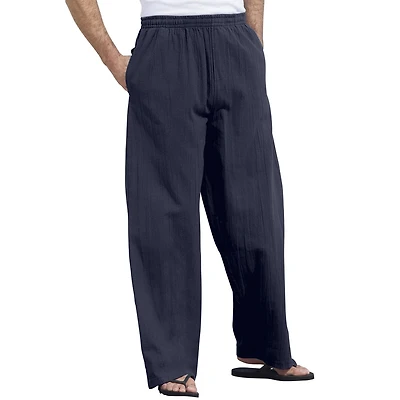 KingSize Big & Tall Elastic Waist Gauze Cotton Pants