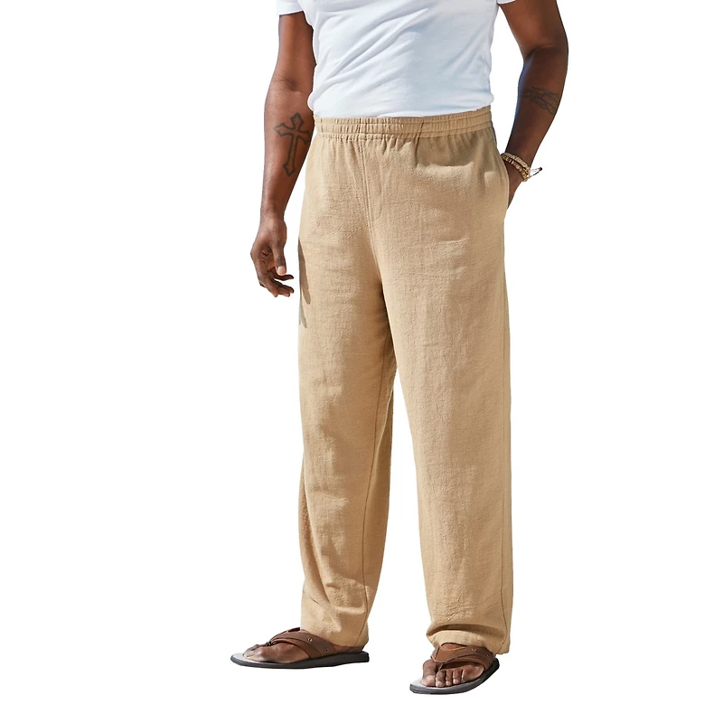 KingSize Big & Tall Elastic Waist Gauze Cotton Pants