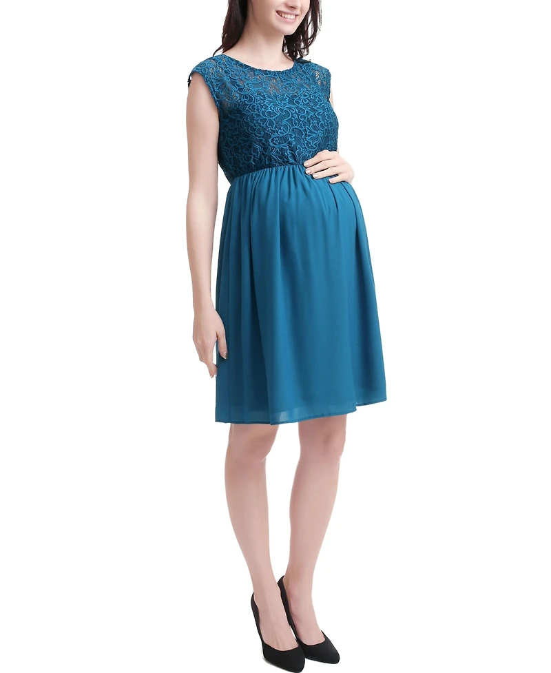 kimi + kai Maternity Lace Skater Dress
