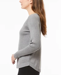 Melissa Paige Women's Petite Boat Neck Long-Sleeve Sweater