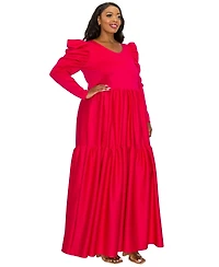 L I V D Plus Isabel Tiered Maxi Dress