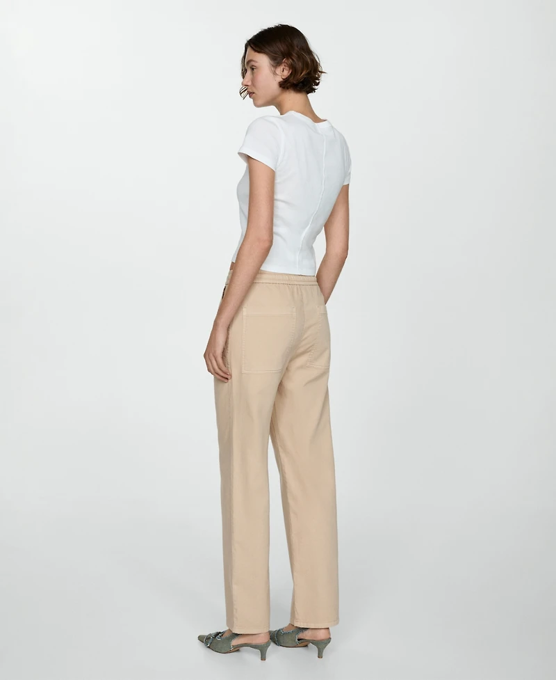 Mango Women's Drawstring Slouchy Jeans