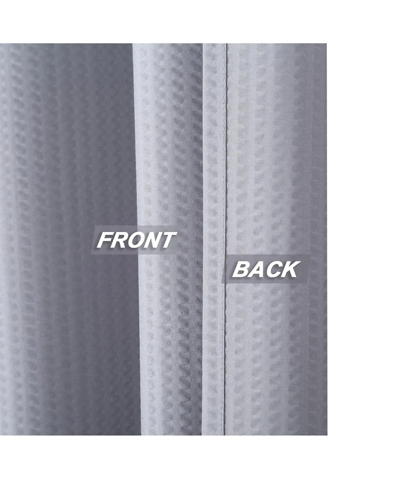 Caromio Soft Embossed Seersucker Microfiber Fabric Shower Curtain or Liner, 72" x 72"