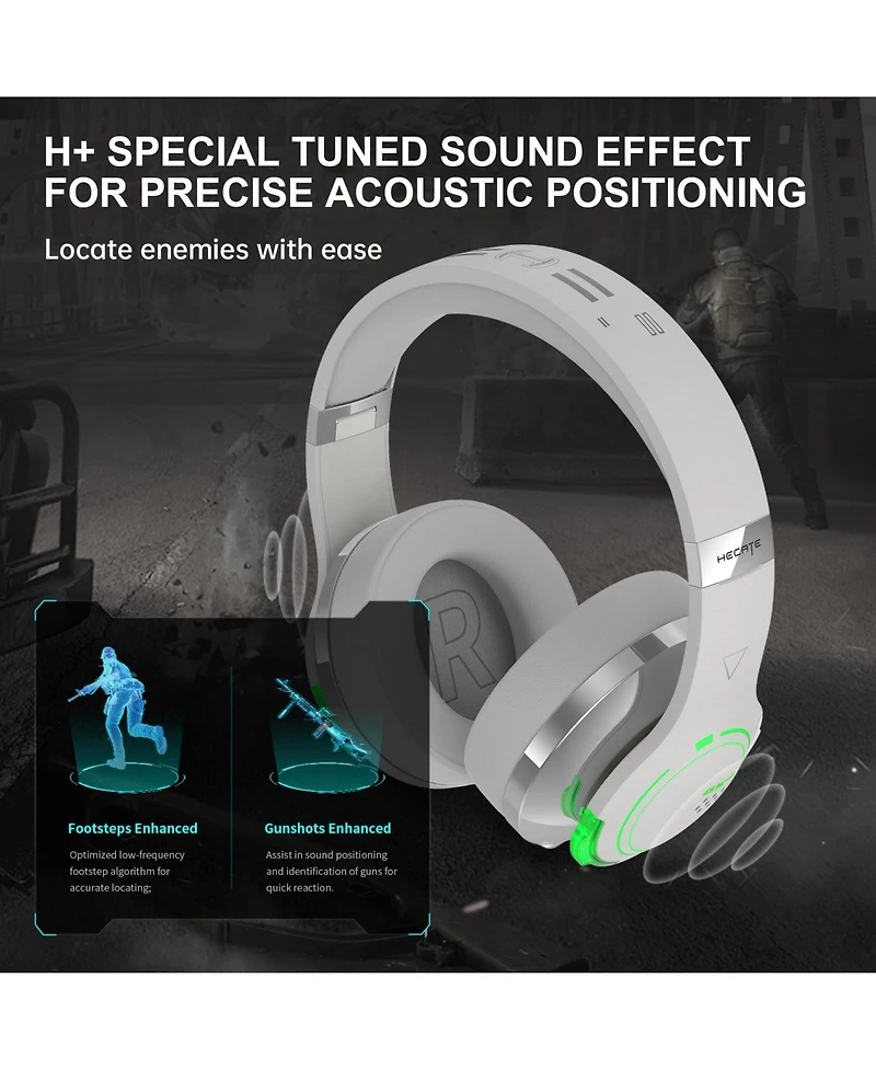 Edifier G5BT Bluetooth Gaming Headset, Over Ear Wired Headphones with Mic