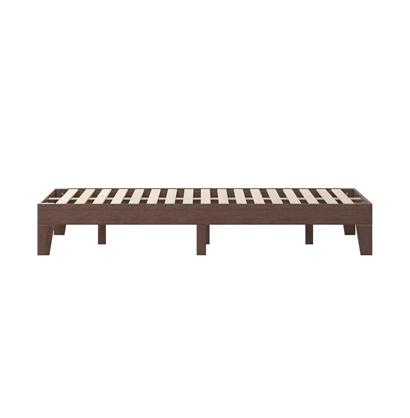 Merrick Lane Eduardo Platform Bed Frame, Solid Wood Platform Bed Frame With Slatted Support