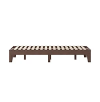 Merrick Lane Eduardo Platform Bed Frame, Solid Wood Platform Bed Frame With Slatted Support