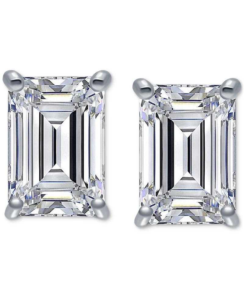 Giani Bernini Cubic Zirconia Baguette Solitaire Stud Earrings, Created for Macy's