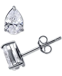 Giani Bernini Cubic Zirconia Pear Solitaire Stud Earrings, Created for Macy's