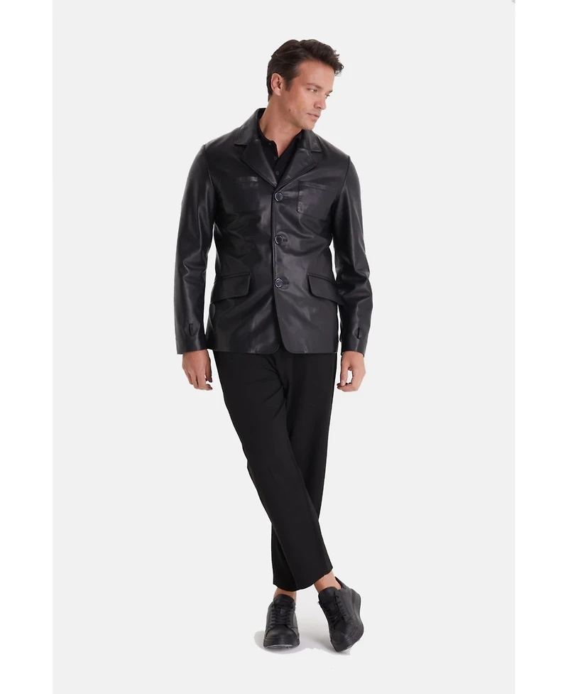 Furniq Uk Men's Safari Jacket, Black