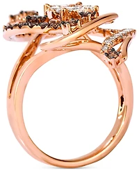 Le Vian Crazy Collection Chocolate Diamond & Nude Swirl Statement Ring (1-1/2 ct. t.w.) 14k Rose Gold