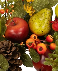 Northlight Apples and Pears Artificial Fall Harvest Wreath - 26" - Unlit