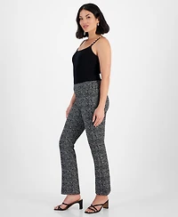 I.n.c. International Concepts Petite Mid Rise Mini-Bootcut Jacquard Pants, Created for Macy's