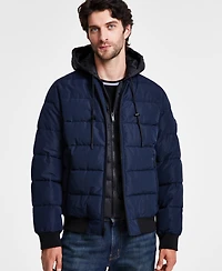 Michael Kors Men's Hooded Puffer Bomber Jacket