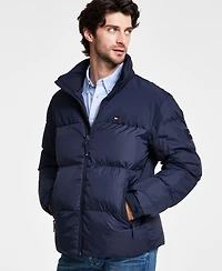 Tommy Hilfiger Men's Mixed-Media Puffer Jacket