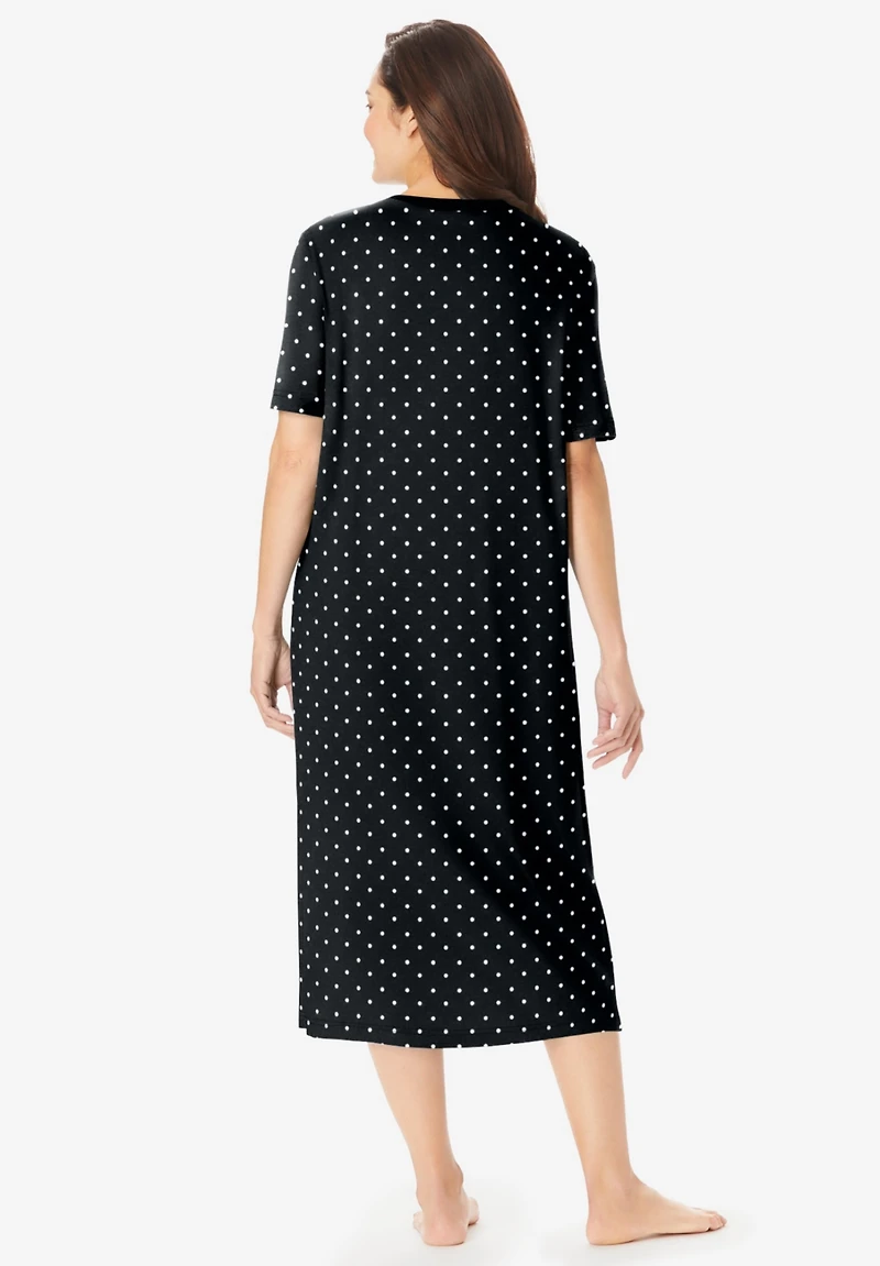Dreams & Co. Women's Long Print Sleepshirt