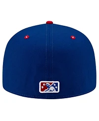New Era Men's Blue Akron RubberDucks Theme Night Akron White French 59FIFTY Fitted Hat