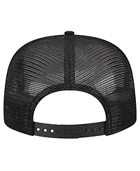 New Era Men's Black Los Angeles Lakers Seeing Diamonds A-Frame Trucker 9FIFTY Snapback Hat