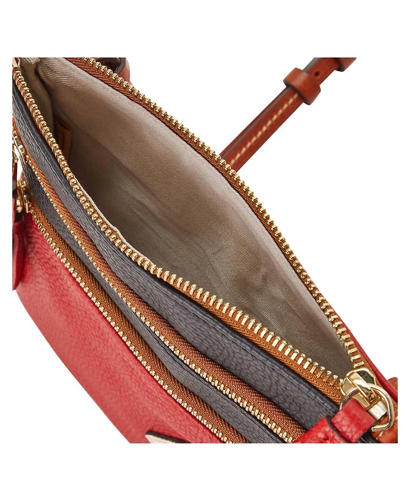 Dooney & Bourke Cincinnati Reds Infield Triple Zip Crossbody Purse