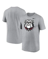 Nike Men's Heather Gray Georgia Bulldogs Primetime Legend Alternate Logo T-Shirt
