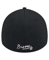 New Era Men's Black Atlanta Braves Active Dash Mark 39THIRTY Flex Hat