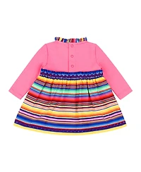 Mixed Up Clothing Infant Girls Long Sleeve Ruffle Trim Dress and Bloomer Set