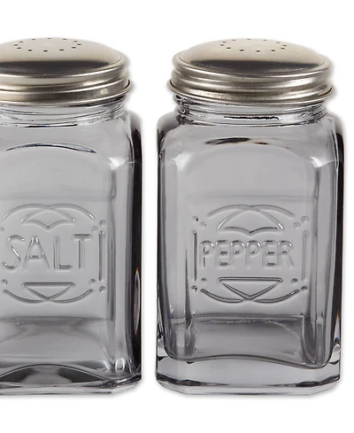 Rsvp International Retro Glass Gray 2 Piece 8 Ounce Retro Style Salt Pepper Set