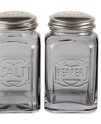 Rsvp International Retro Glass Gray 2 Piece 8 Ounce Retro Style Salt Pepper Set