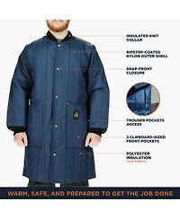 RefrigiWear Men's Cooler Wear Frock Liner - 10°F Comfort, Insulated, Water-Repellent, Knee-Length, Workwear for Freezer & Cold Environments