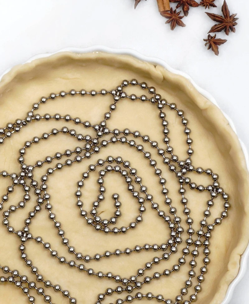 Rsvp International Endurance 18/8 Stainless Steel 10' Length Beaded Pie Chain - 10 Ft