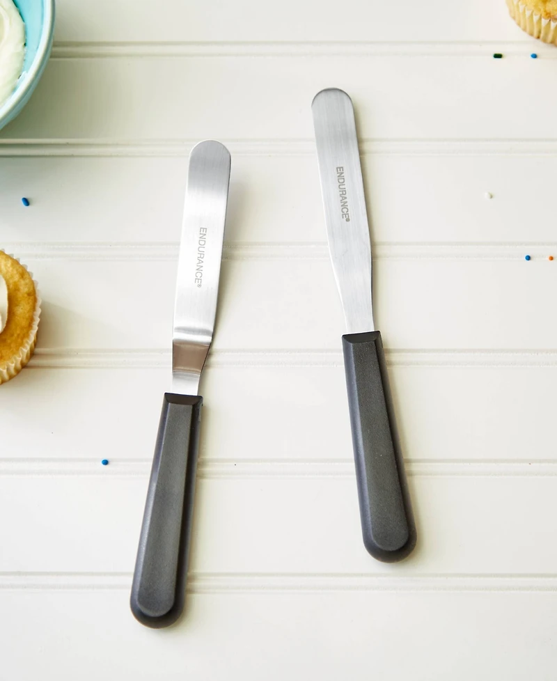 Rsvp International Endurance Stainless Steel 2 Piece Small Icing Spatula Set