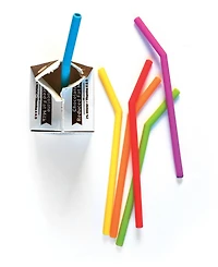 Rsvp International Silicone 6 Piece 6.5" Straw Set