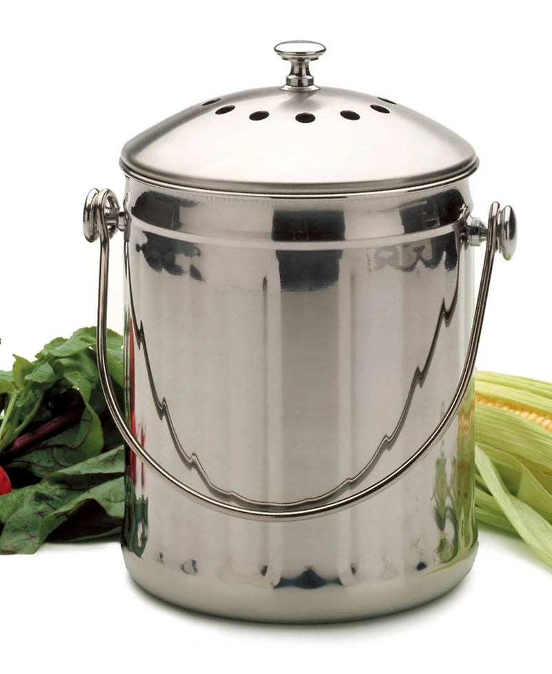 Rsvp International Endurance Stainless Steel 1 Gallon Compost Pail