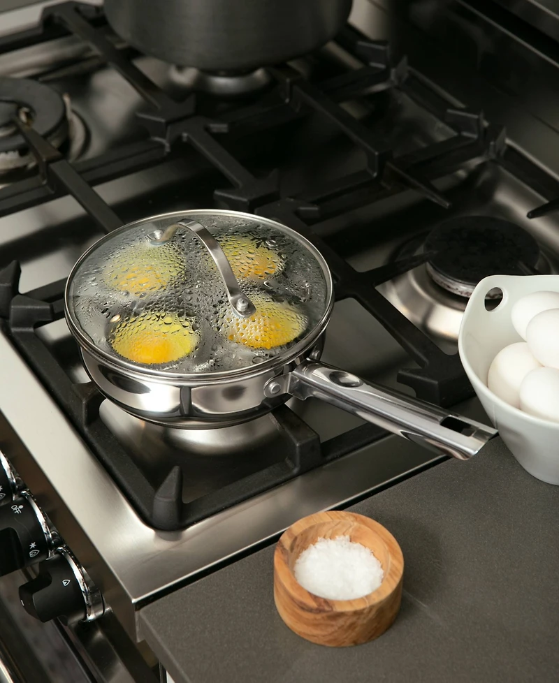 Rsvp International Endurance Stainless Steel Glass 4 Egg Poacher Set