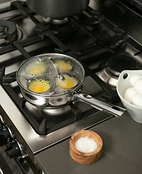Rsvp International Endurance Stainless Steel Glass 4 Egg Poacher Set