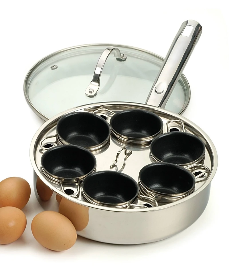 Rsvp International Endurance Stainless Steel 6 Egg Poacher Set