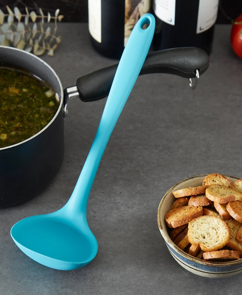 Rsvp International Silicone Coated Steel 11x3.5" Ela Series Turquoise Ladle