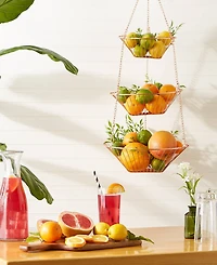 Rsvp International Woven Wire 3 Tier Copper Hanging Basket