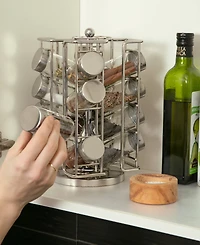 Rsvp International 101 Piece 5.75" x 10.5" Revolving Spice Rack Jar Set