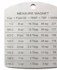 Rsvp International Endurance Stainless Steel 3.5 x 4.125" Measurement Magnet