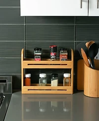 Rsvp International Wood 12" x 2.75" x 10.25" Spice Rack jars not included