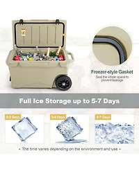 75 Qt Portable Cooler Roto Molded Ice Chest Insulated 5-7 Days