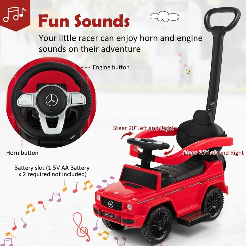 3 1 Ride on Push Car Mercedes Benz G350 Stroller Sliding
