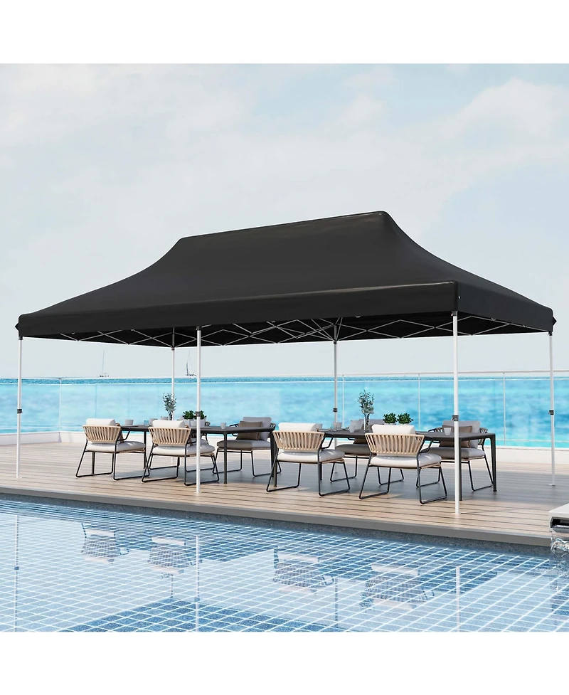 Costway 10 x 20 Ft Pop-up Canopy UPF50+ Sun Protection Tent with Carrying Bag