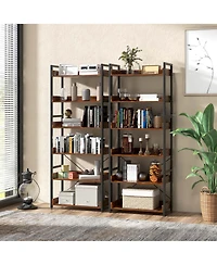Costway 6-Tier Bookshelf Open Display Shelves Storage Rack Metal Frame