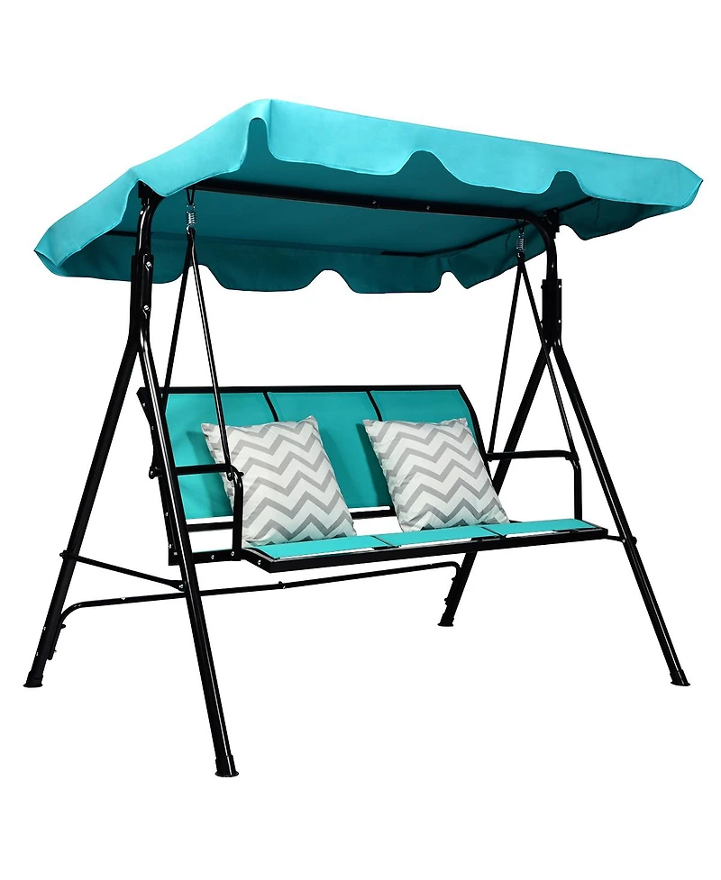 Costway 3 Person Patio Swing Canopy Yard Furniture