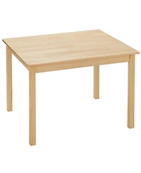 Kids 5 Piece Table Chair Set Pine Wood Multicolor Children Play Room Furniture