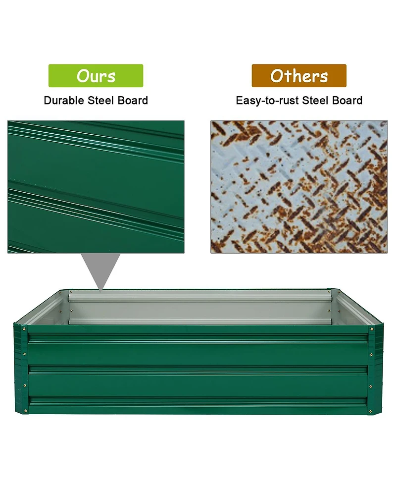 47"x35.5" Patio Raised Garden Bed Vegetable Flower Plant