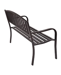 Costway 50'' Patio Garden Bench Park Yard Outdoor Furniture Loveseats