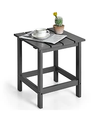 Patio 15" End Side Coffee Table Square Wooden Slat Garden