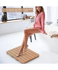23.5" x 19" Bath Mat Hips Spa Shower for Bathroom with Non Slip Foot Pads